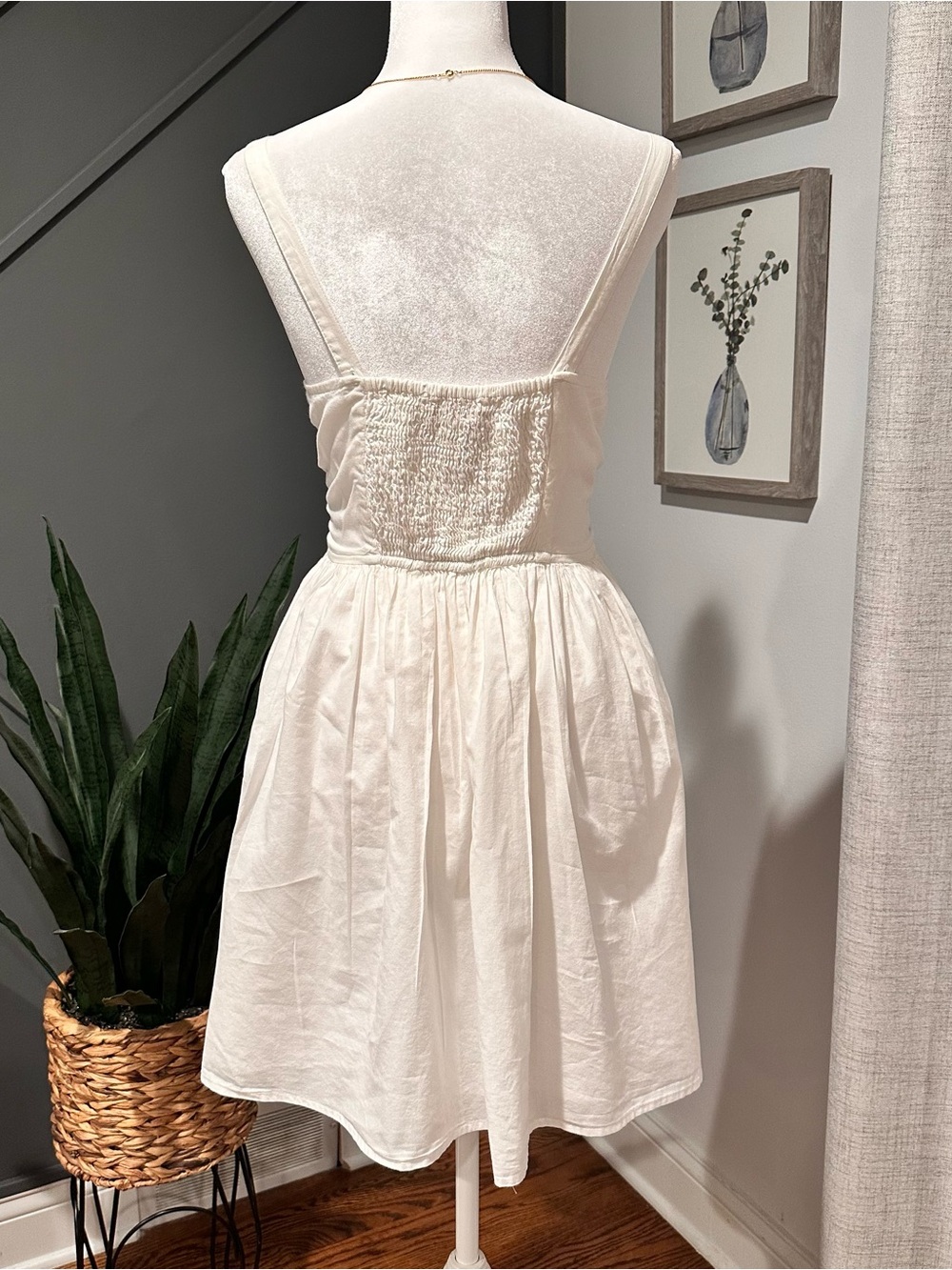 Band of Gypsies Wite babydoll coastal cowgirl Button-Up Sundress - Picture 6 of 8